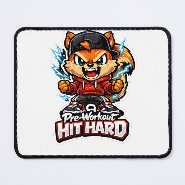 Item preview, Pre-Workout Hit Hard Squirrel – Funny Gym Energy Design designed and sold by Aesthicer.