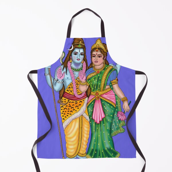 Item preview, Lord Shiva Parvati Artwork | Divine Hindu Couple Digital Painting Illustration designed and sold by Harshit_Digital_Arts.