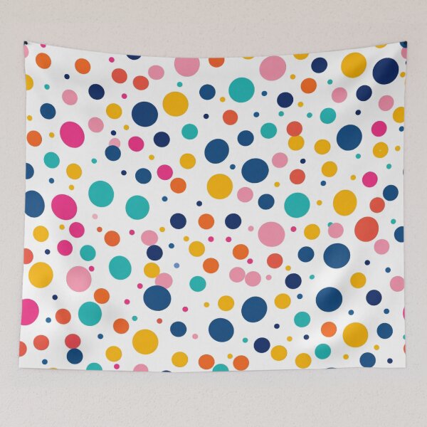 Item preview, Confetti Pop: Playful Multi-Colored Polka Dot Pattern designed and sold by LiveLearnCreate.