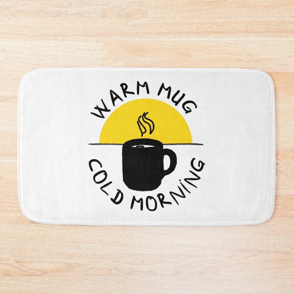 Item preview, Hand-Drawn 'Warm Mug, Cold Morning' Minimalist Sunrise Coffee & Tea Quote designed and sold by Digital-Thought.