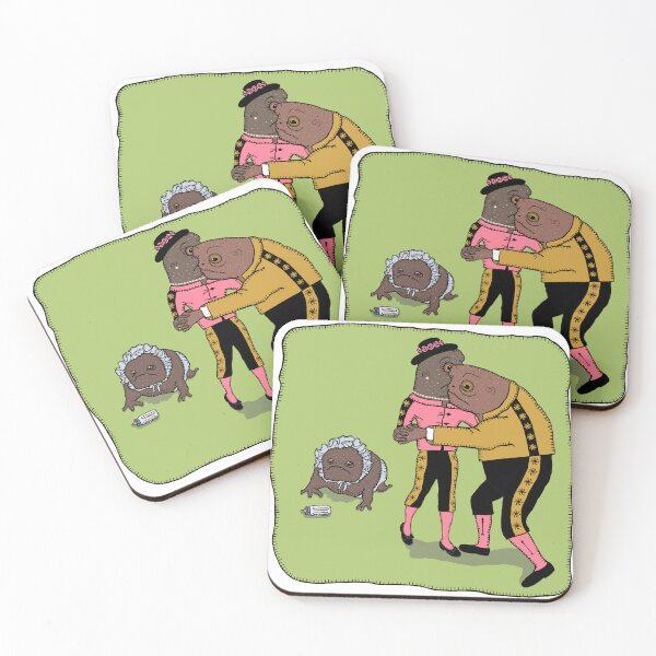 Item preview, ugly frog family dancing the pasadoble with baby on side designed and sold by LisetteBaron.
