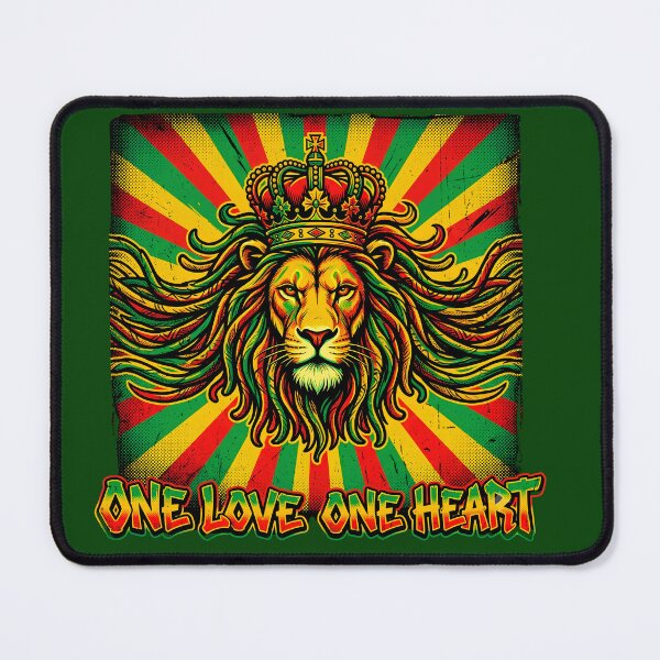 Item preview, Lion of Judah Rastafari Crown Reggae One Love One Heart T-Shirt designed and sold by digitalbob60.
