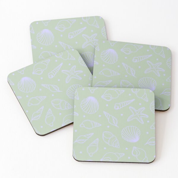 Item preview, Shells and Starfish on Soft Sea Green designed and sold by BriSher.