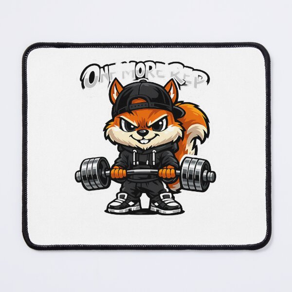 Item preview, One More Rep Squirrel – Funny Weightlifting Gym Design designed and sold by Aesthicer.