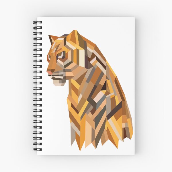 Item preview, Geometric Tiger Portrait in Earth Tones designed and sold by KhrystallineArt.