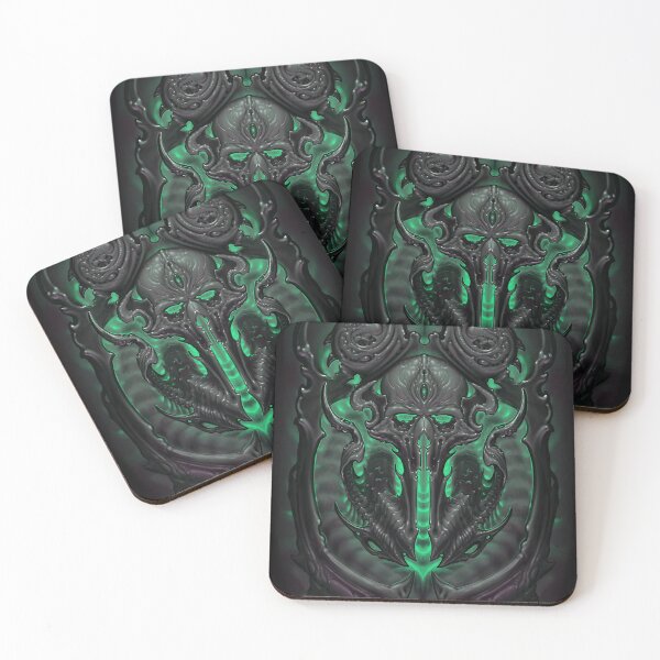 Item preview, Bio Organic skull (black background) designed and sold by TivonHCreager.