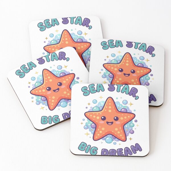 Item preview, Sea Star Big Dream Sticker, Cute Kawaii Starfish Ocean Design, Colorful Marine Life Artwork designed and sold by morning sun.