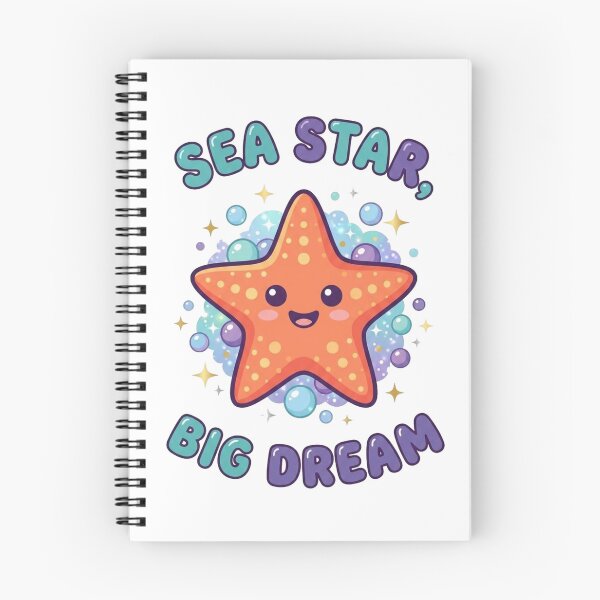 Item preview, Sea Star Big Dream Sticker, Cute Kawaii Starfish Ocean Design, Colorful Marine Life Artwork designed and sold by morning sun.