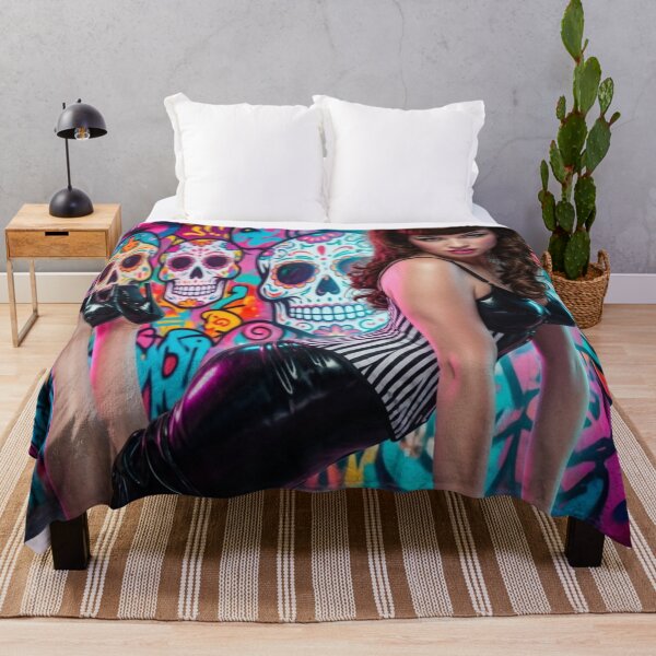 Item preview, Pin-up Model with Graffiti Backdrop designed and sold by kiwiartyfarty.