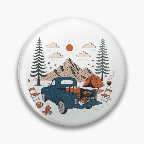 Item preview, Mountain Tailgate Camping Adventure Illustration designed and sold by DariaOltes.