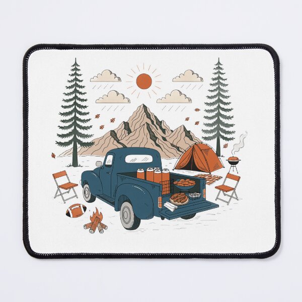 Item preview, Mountain Tailgate Camping Adventure Illustration designed and sold by DariaOltes.
