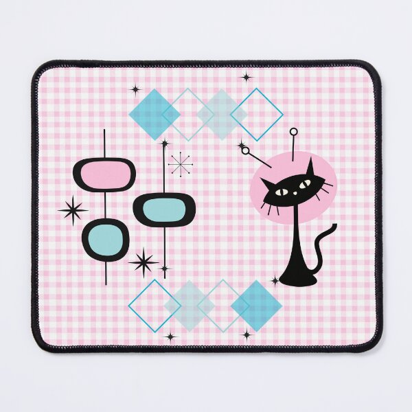 Item preview, Pink Atomic 1960s Black Cat designed and sold by The Retromotel.