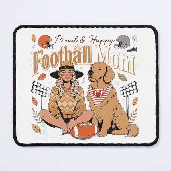 Item preview, Proud Happy Football Mom with Dog Fall Game Day designed and sold by DariaOltes.
