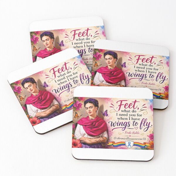 Item preview, Frida Kahlo Wings to Fly Quote designed and sold by CIW78.
