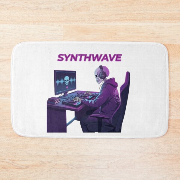 Item preview, Synthwave DJ Skeleton Music Producer designed and sold by Northern Glow Art.