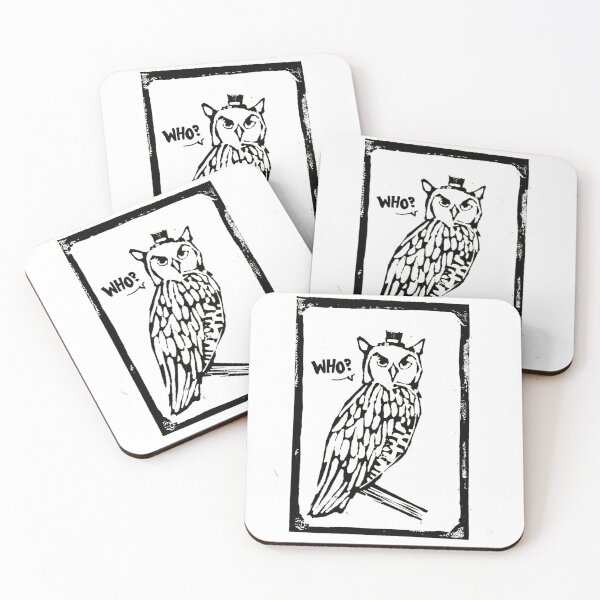 Item preview, Owl Linocut Print designed and sold by Mahimon.