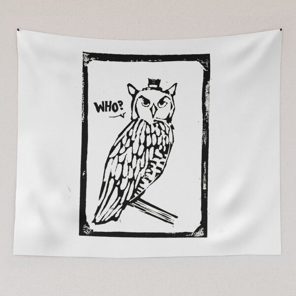 Item preview, Owl Linocut Print designed and sold by Mahimon.