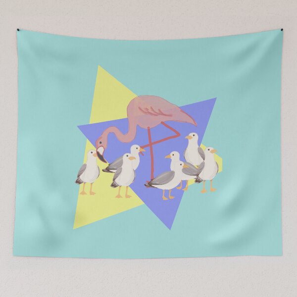 Item preview, Flamingo in seagulls designed and sold by TaraPen.