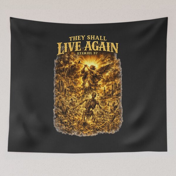 Item preview, They Shall Live Again – Ezekiel 37 Resurrection Angel Biblical Prophecy Design designed and sold by GardenReign.