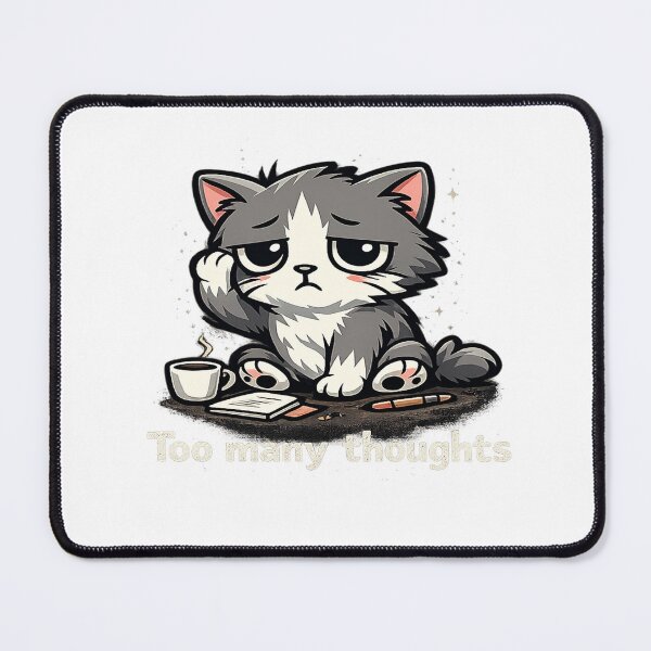 Item preview, Overwhelmed Cat Too Many Thoughts designed and sold by Meterka.