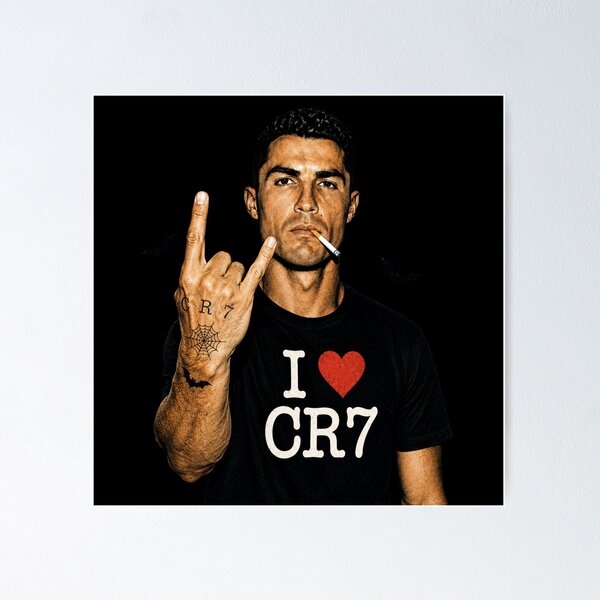 Item preview, Cristiano Ronaldo CR7 Rebel Spirit Portrait – Dark Street Art Football Legend Illustration designed and sold by Artify Works.