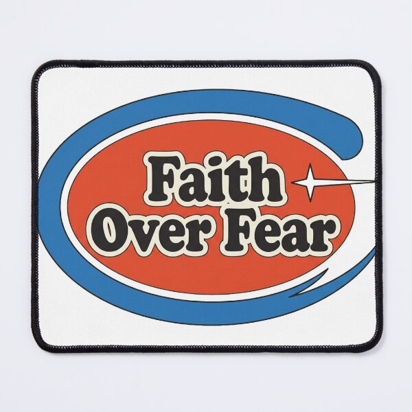 Item preview, Faith Over Fear — Y2K Retro Badge designed and sold by PlushFutura.