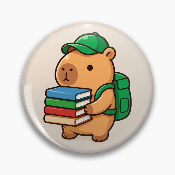 Item preview, Capybara Sticker - Kawaii School Students designed and sold by ChosmahDrawing.