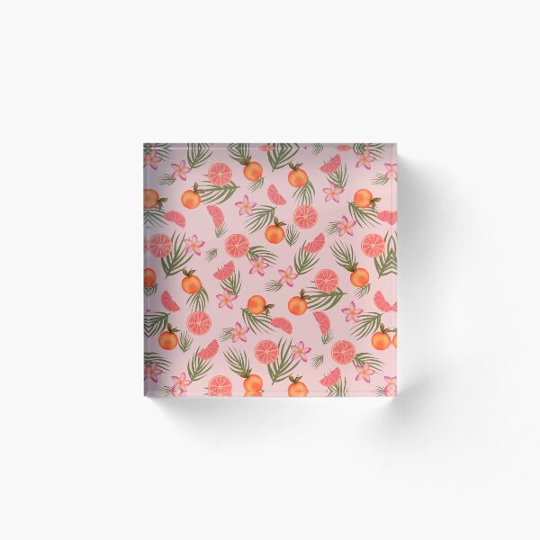Item preview, Tropical Citrus Fruit Floral Seamless Pattern Pink designed and sold by Pop & Punch.
