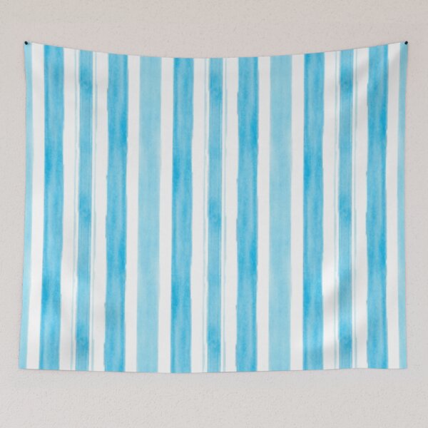 Item preview, Azure Tide: Serene Watercolor Vertical Stripes designed and sold by LiveLearnCreate.