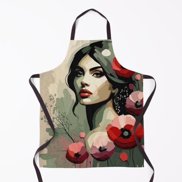Item preview, Bohemian Poppy Woman Portrait designed and sold by ArtByBoya.
