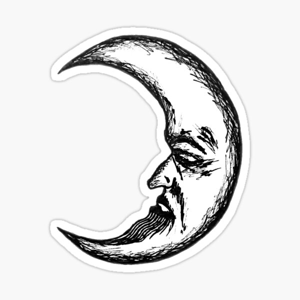 Item preview, Man in the Moon designed and sold by Black Cat Artistry.
