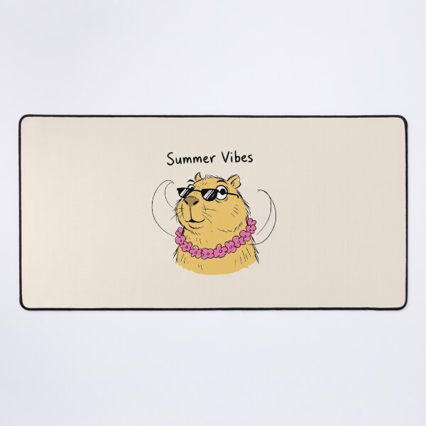 Item preview, "Summer Vibes" Funny Cool Capybara Sunglasses Hawaiian Lei designed and sold by Cipher & Soul.
