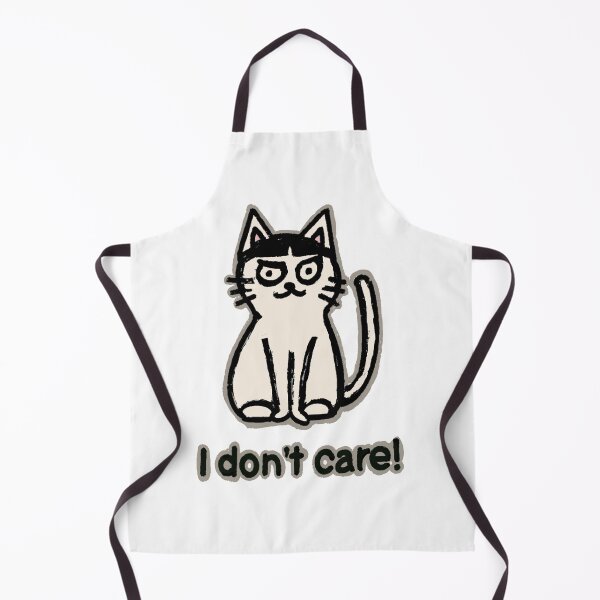 Item preview, "I don't care!" black & white bicolor cat with bangs designed and sold by BeLikeCat.