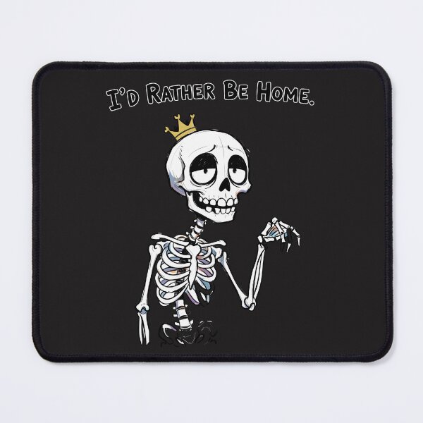 Item preview, "I'd Rather Be Home" Funny Introvert Skeleton Sarcastic Art designed and sold by Cipher & Soul.