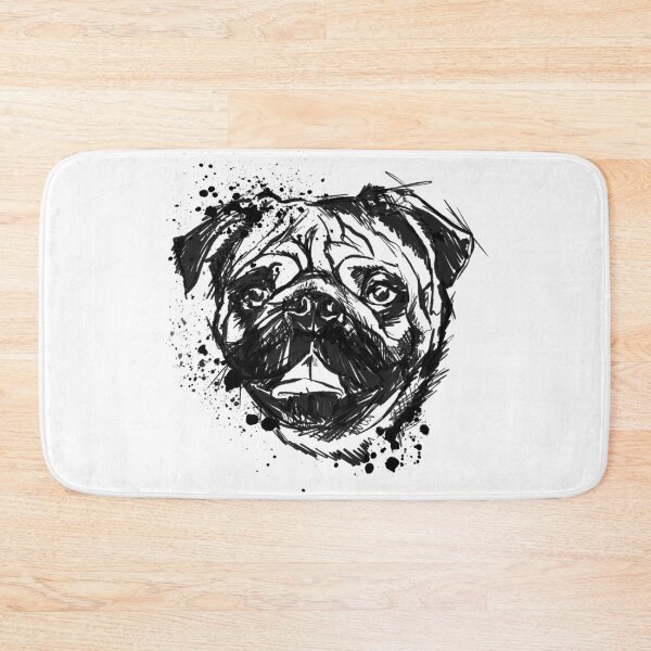 Item preview, Pug Ink Portrait Illustration designed and sold by Inkversed.