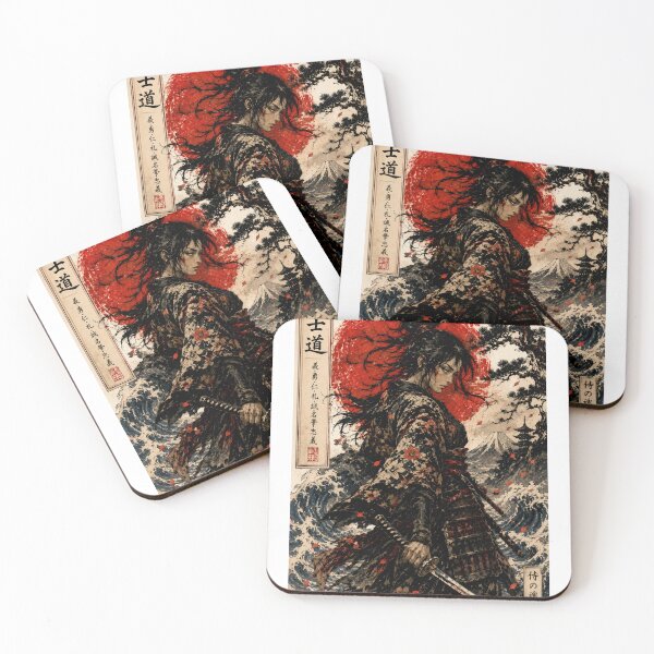 Item preview, Samurai Maiden – Japanese Ukiyo-e Warrior Gaming Aesthetic designed and sold by Substance_life.