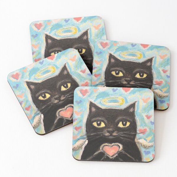 Item preview, Black Cat Angel designed and sold by artbyangie.