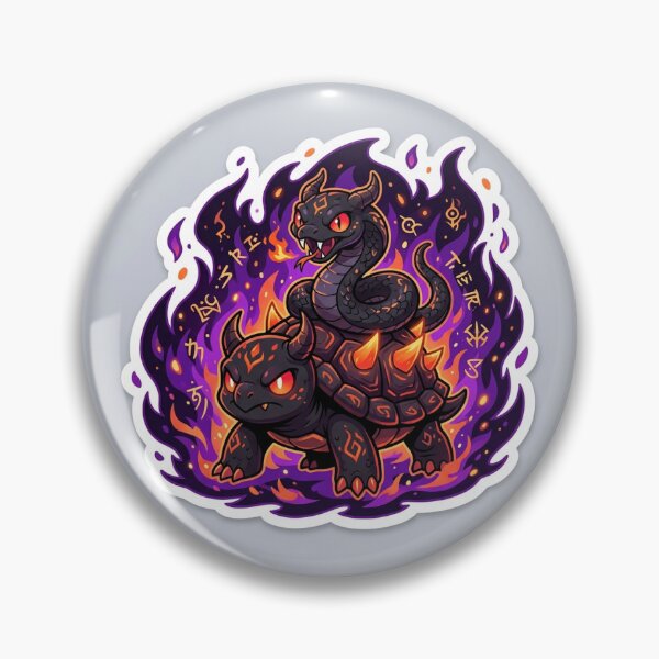 Item preview, Cute Chibi Demonic Turtle and Snake Sticker designed and sold by uegi.