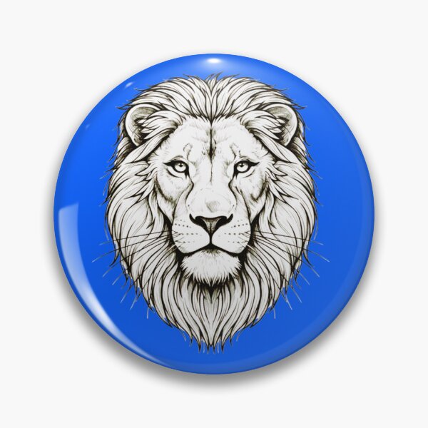 Item preview, Majestic Lion Face – Detailed Black and White Pencil Sketch Art Print designed and sold by NewGen-For-You.