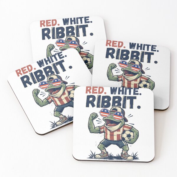 Item preview, Red White Ribbit USA Soccer Funny Frog Fan designed and sold by Majnon8bp.