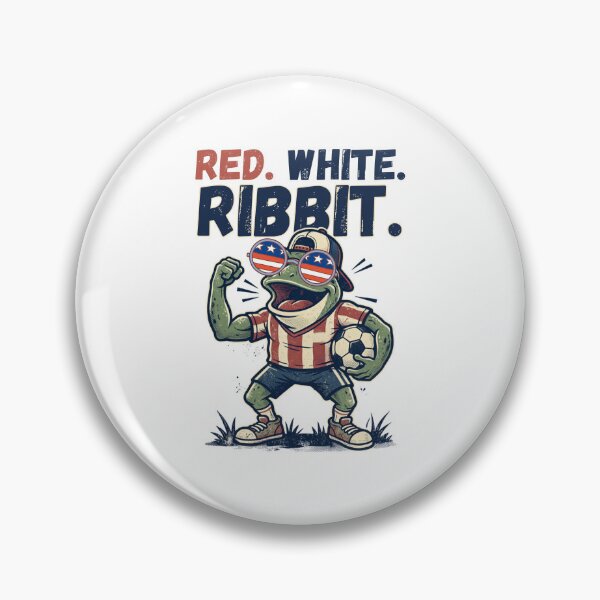 Item preview, Red White Ribbit USA Soccer Funny Frog Fan designed and sold by Majnon8bp.