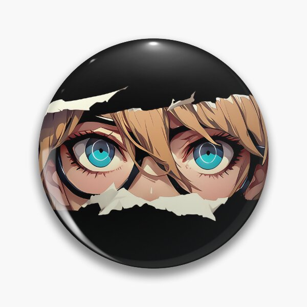 Item preview, Byakuya Togami Danganronpa Eyes Peeker Torn Paper Blue Stare designed and sold by PMartistStudio.