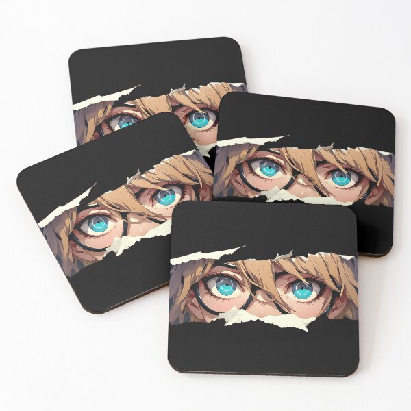 Item preview, Byakuya Togami Danganronpa Eyes Peeker Torn Paper Blue Stare designed and sold by PMartistStudio.