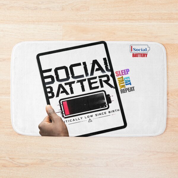 Item preview, Social Battery Critically Low Since Birth – Funny Introvert Quote Graphic designed and sold by UrmiCreation.