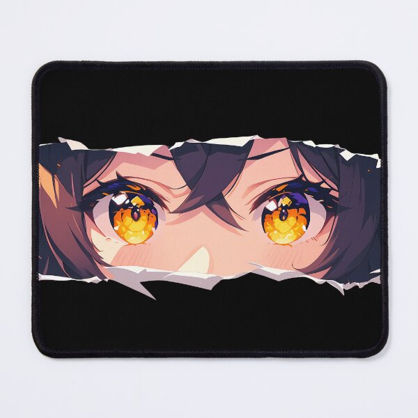 Item preview, Amber Genshin Impact Golden Eyes Ripped Paper Peeker Closeup designed and sold by PMartistStudio.