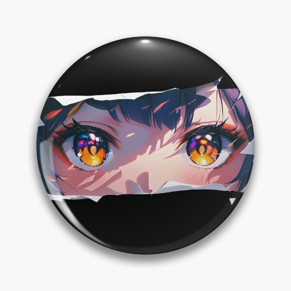Item preview, Xiangling Genshin Impact Papel rasgado Ojos ámbar asomando designed and sold by PMartistStudio.