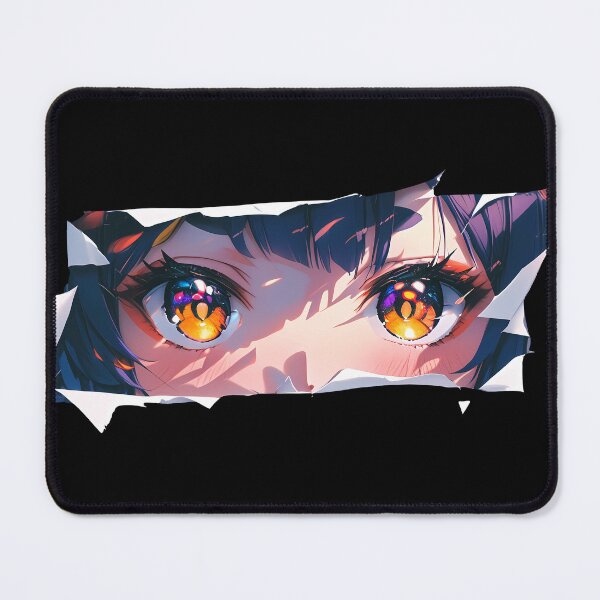 Item preview, Xiangling Genshin Impact Torn Paper Peeking Amber Eyes designed and sold by PMartistStudio.