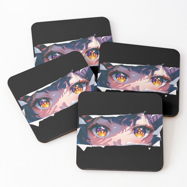 Item preview, Xiangling Genshin Impact Torn Paper Peeking Amber Eyes designed and sold by PMartistStudio.