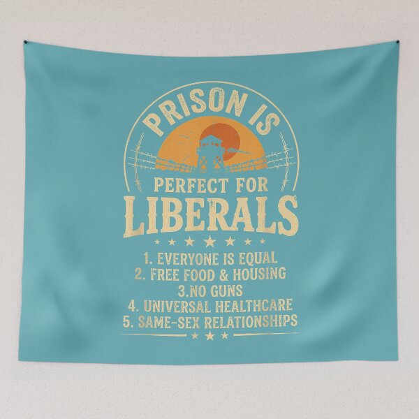 Item preview, Vintage Prison is Perfect for Liberals Quote for Men Women designed and sold by MichelLoveHaris.