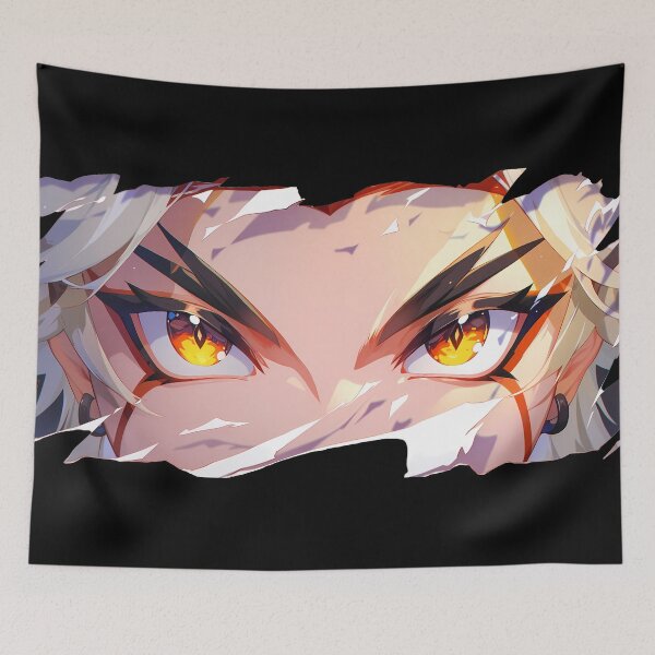 Item preview, Arataki Itto Genshin Impact Fierce Eyes Torn Paper Peek designed and sold by PMartistStudio.